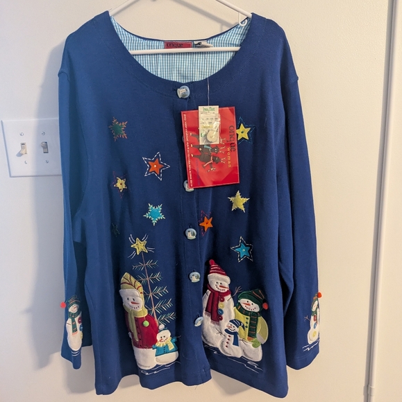 Christmas/Winter Plus Size Cardigan - Picture 2 of 8